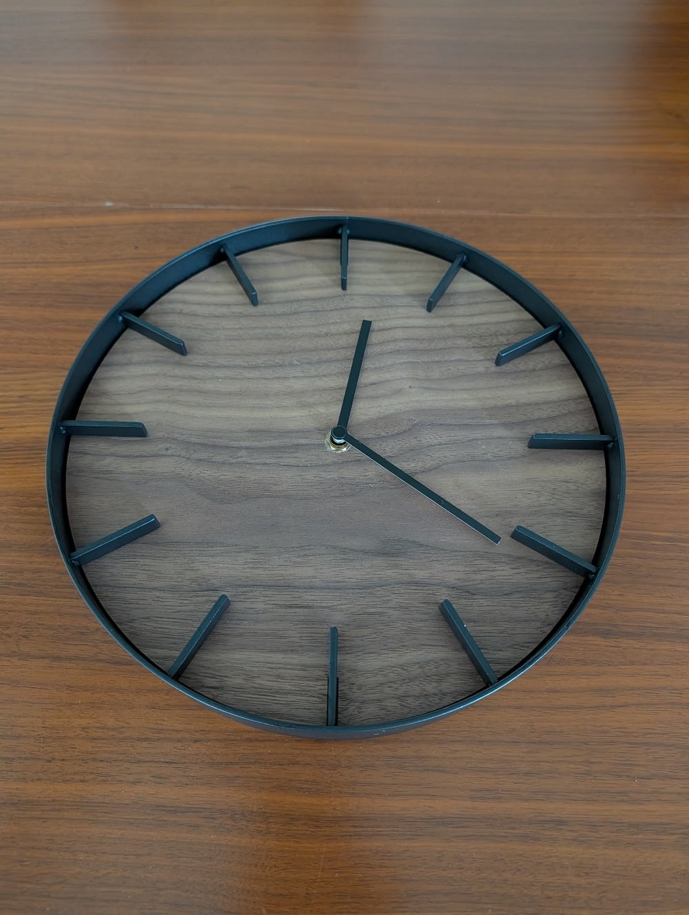Yamazaki Home Wall Clock Modern Wood Home Decoration Steel Wood Pre Owned